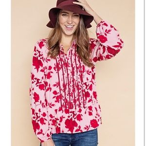 Beautiful Matilda Jane Miri tunic! Red/pink floral
